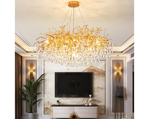 Подвесная люстра Droplet Chandelier circle D80 ImperiumLoft