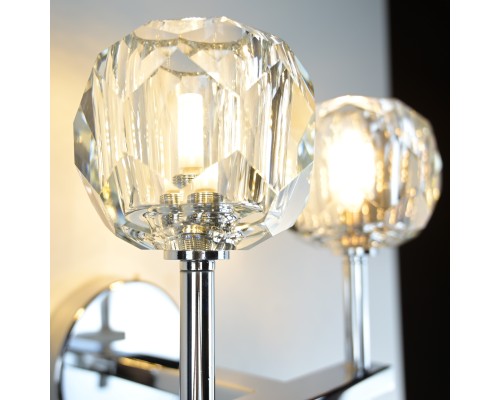 Бра  Boule de Cristal Double Sconce Chrome ImperiumLoft