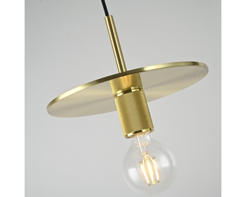 Подвесной светильник RH Utilitaire Disk Shade Pendant Brass ImperiumLoft