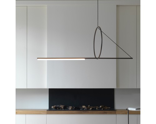 Подвесной светильник SUSPENSION CERCLE ET TRAIT – GRAPHITE SATINE L120 ImperiumLoft