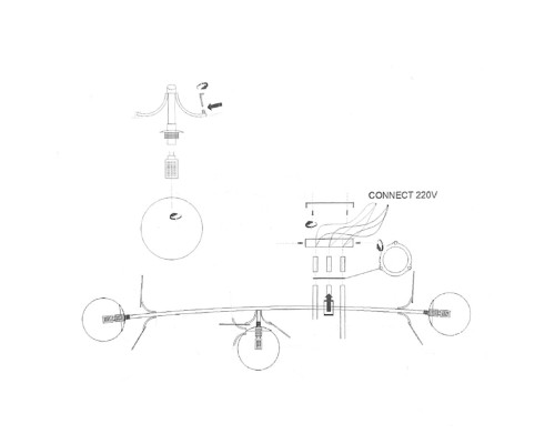 Потолочная люстра Light of MATISSE B D120 Black Multicolor ImperiumLoft