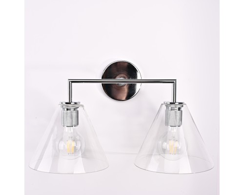 Бра RH Utilitaire Funnel Shade Double Sconce Silver