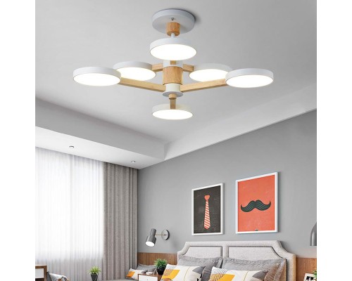 Люстра на штанге TURNA DBL L6 White ImperiumLoft