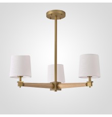 Люстра на штанге Jorgenson D70 White/Light wood ImperiumLoft