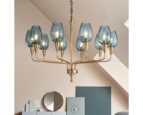 Подвесная дизайнерская люстра Viola 6 Синий