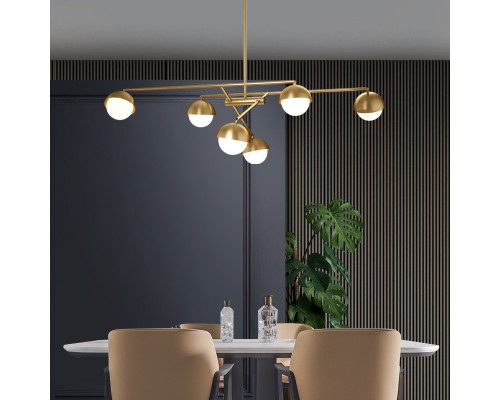 Люстра на штанге KENDALL L10 Black Gold ImperiumLoft