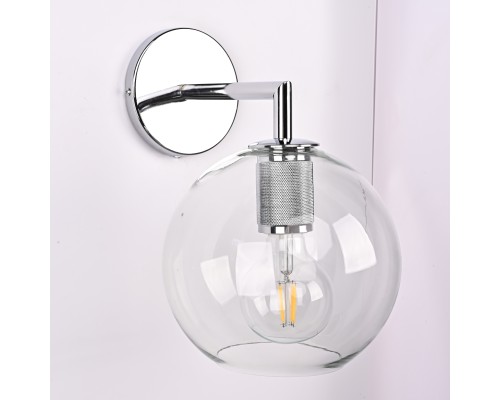 Бра RH Utilitaire Globe Shade Single Sconce Silver