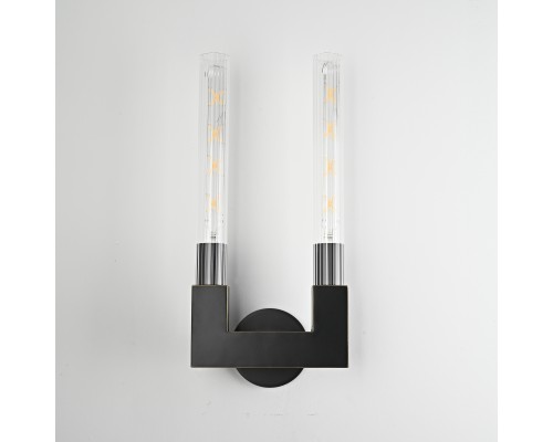 Бра CANELLE wall lamp DOUBLE Sconces Black ImperiumLoft