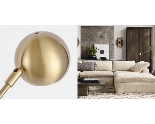 Торшер Restoration Hardware ORBITER II Task Floor Brass ImperiumLoft