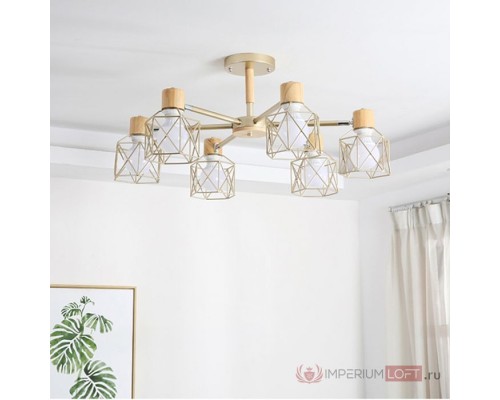 Потолочная люстра CORF B3 Black 8 lamps ImperiumLoft