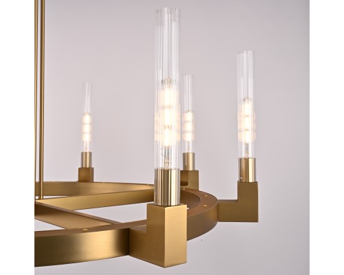 Люстра на штанге CANELLE Round Chandelier 8 Modern Brass
