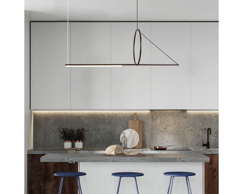 Подвесной светильник SUSPENSION CERCLE ET TRAIT – GRAPHITE SATINE L170 ImperiumLoft