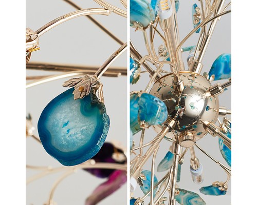 Люстра на штанге AGATE 8 L18 Multicolor ImperiumLoft