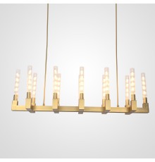 Люстра на штанге CANELLE Linear Chandelier 12 Modern Brass ImperiumLoft