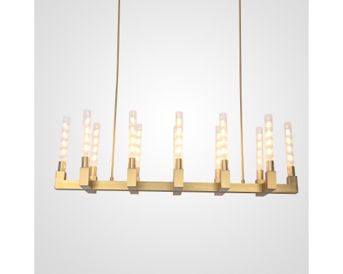 Люстра на штанге CANELLE Linear Chandelier 12 Modern Brass