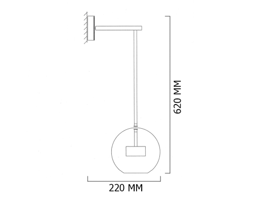 Настенный светильник BUBBLE B WALL Black ImperiumLoft