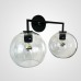 Бра RH Utilitaire Globe Shade Double Sconce Black