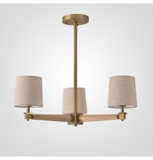 Люстра на штанге Jorgenson D70 Beige/Light wood ImperiumLoft