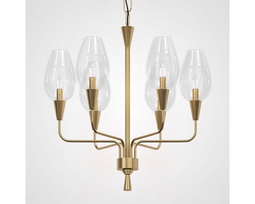 Подвесная дизайнерская люстра Viola 6 Прозрачный