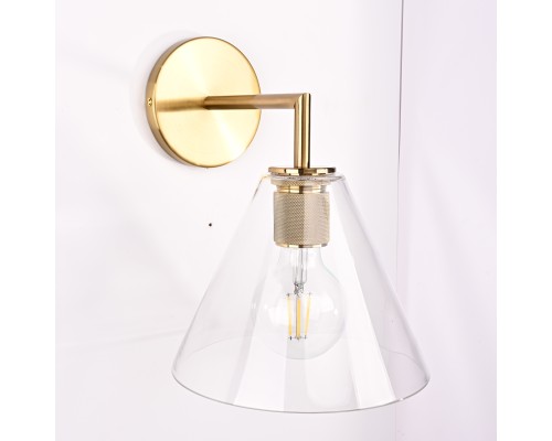 Бра RH Utilitaire Funnel Shade Single Sconce Brass