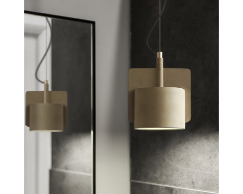 Подвесной бетонный светильник SKOVL B терракот