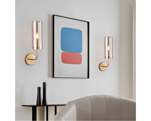 Настенный светильник Agne Blue Glass Tube wall light