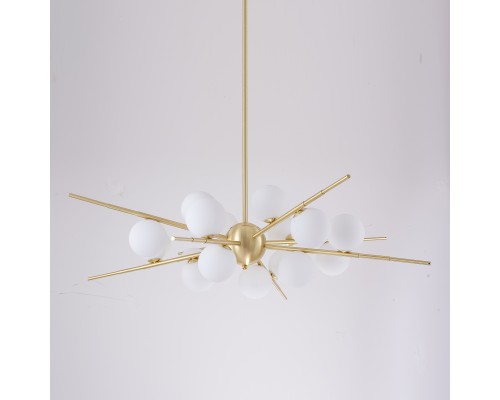 Люстра на штанге Cherry Bomb 16 balls Gold ImperiumLoft