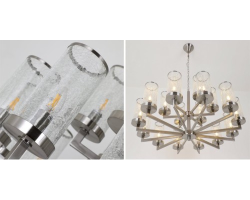 Подвесная люстра LIAISON TWO-TIER Chandelier 18 Silver ImperiumLoft