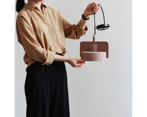 Подвесной бетонный светильник SKOVL B терракот