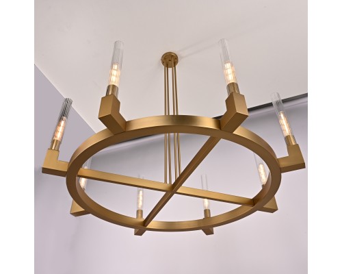 Люстра на штанге CANELLE Round Chandelier 8 Modern Brass