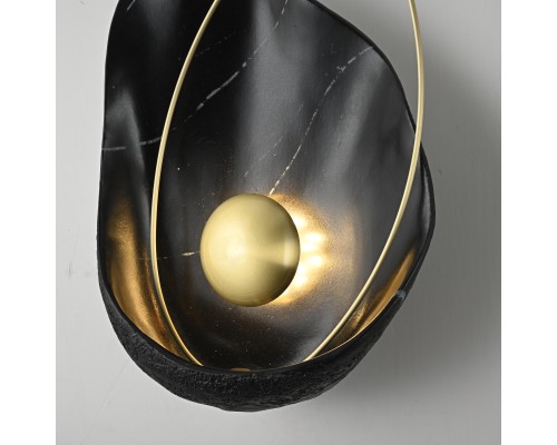 Настенный светильник CLAM Черный мрамор