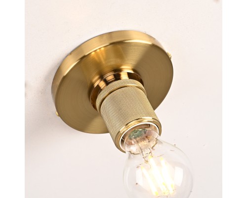 Потолочный светильник RH Utilitaire Socket Flushmount Brass ImperiumLoft