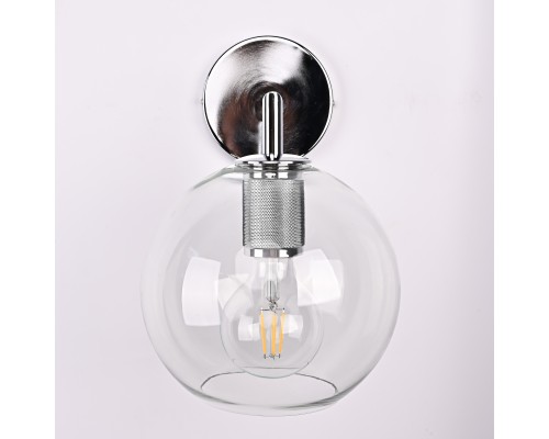 Бра RH Utilitaire Globe Shade Single Sconce Silver