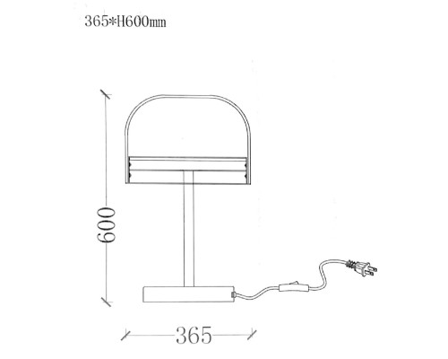 Настольная лампа NOTEN TAB H600 Grey ImperiumLoft