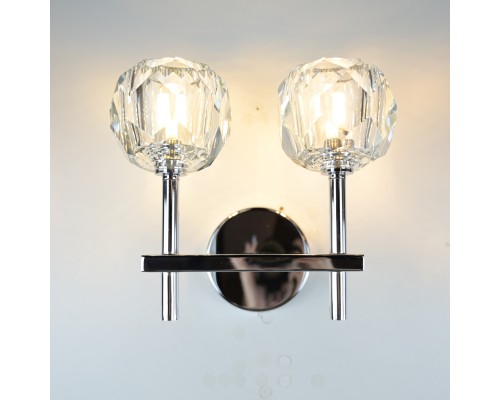 Бра  Boule de Cristal Double Sconce Chrome ImperiumLoft