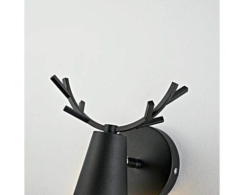 Бра с рожками DEER A Black