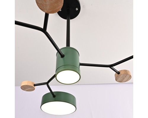 Люстра на штанге MEADE 4 lamps Green ImperiumLoft