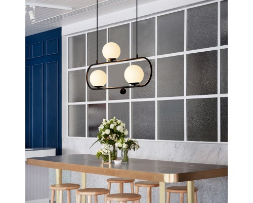 Подвесной реечный светильник HOOP L90 Bronze