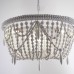 Подвесная люстра RH Anselme White Wood Weathered Chandelier