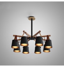 Люстра на штанге NATURA C8 black ImperiumLoft