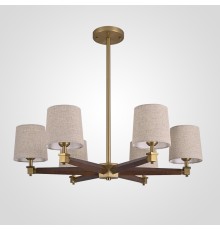 Люстра на штанге Jorgenson D85 Beige/Dark wood ImperiumLoft