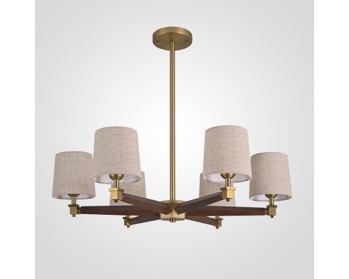 Люстра на штанге Jorgenson D85 Beige/Dark wood