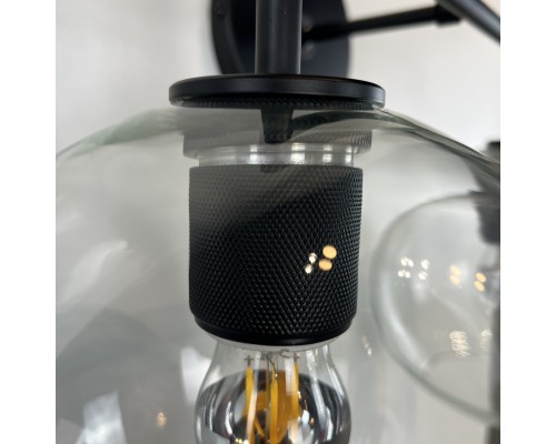 Бра RH Utilitaire Globe Shade Double Sconce Black