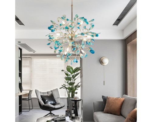 Люстра на штанге AGATE 8 L18 Multicolor ImperiumLoft