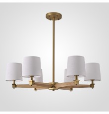 Люстра на штанге Jorgenson D85 White/Light wood ImperiumLoft