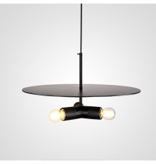 Люстра RH Utilitaire Disk Triple Pendant Black ImperiumLoft
