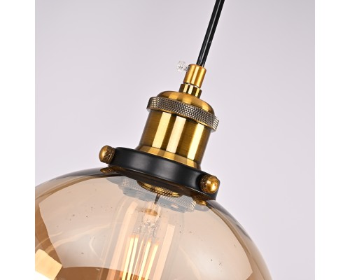 Подвесной светильник Loft Clear Glass Sphere Cloche Дымчатый ImperiumLoft