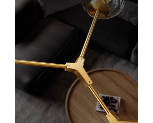 Люстра на штанге Адель Branching Bubble Chandelier L11 Black Amber ImperiumLoft