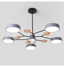 Люстра на штанге MEADE 6 lamps Grey ImperiumLoft