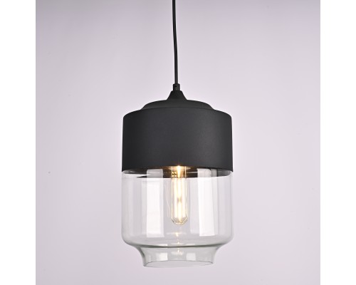 Подвесной светильник NORD A D18 Black/Transparent ImperiumLoft